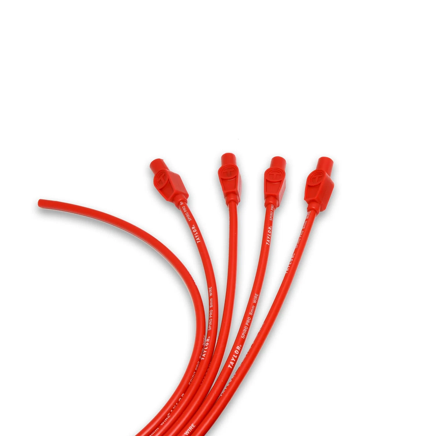Spark Plug Wire Set Universal 8mm Silicone Spiro Pro 180_ 350 ohm_ft Red 73235